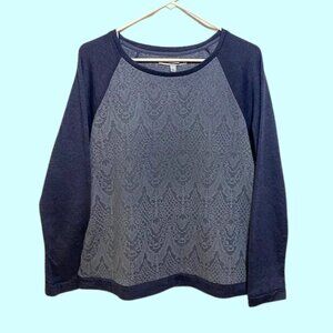 Adrienne Vittadini Blue Long Sleeved Shirt